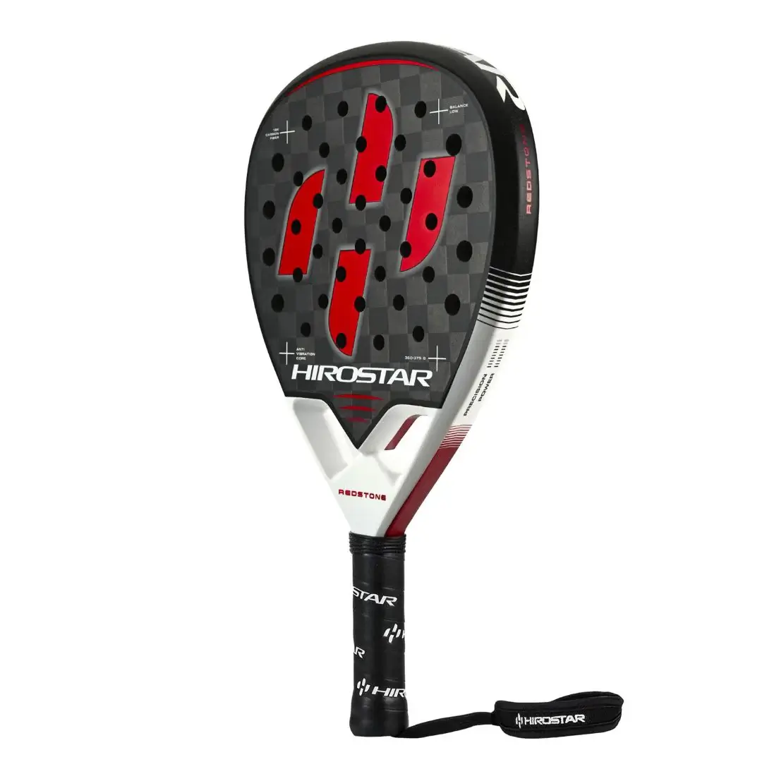 Hirostar Redstone 25 padel racket front view