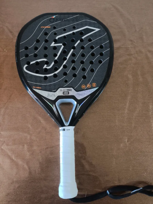 Joma Blast Pro HRD black gray padel racket front view