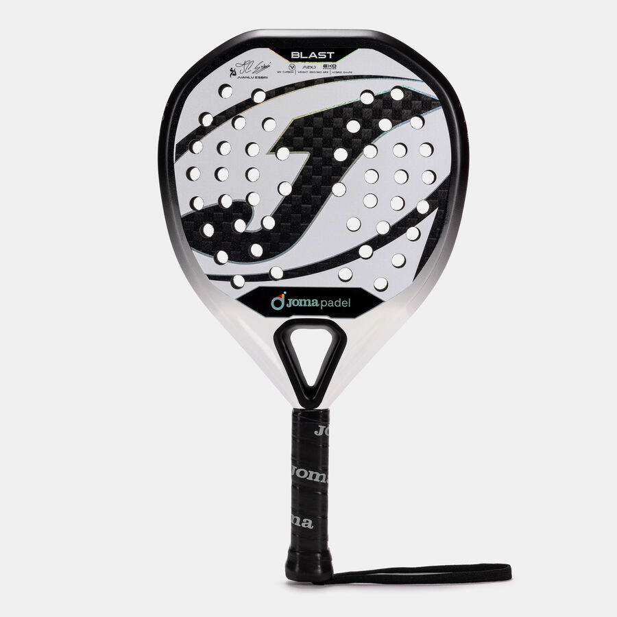 Joma St-Blast Juanlu Esbri silver black padel racket front view