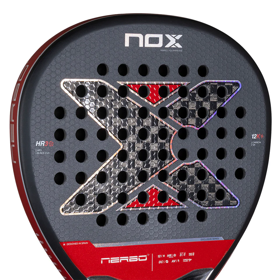 NOX NERBO + 12K 2026 padel racket detail