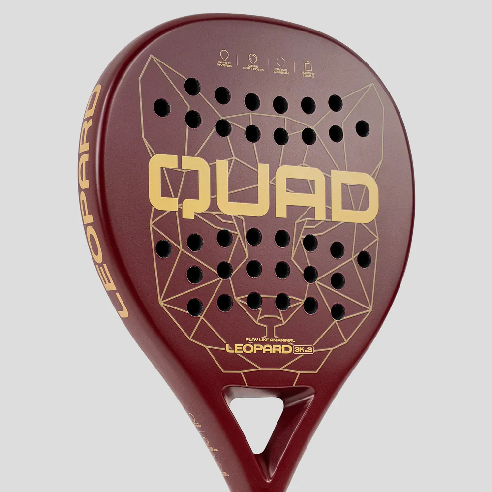 QUAD Leopard Padel Racket padel racket front view