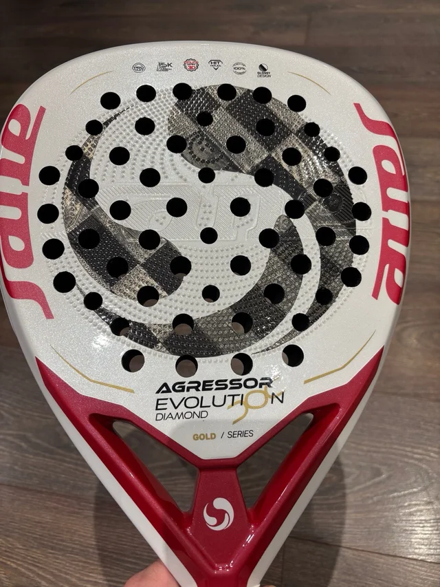 SANE Agressor Evolution Diamond GOLD padel racket front view